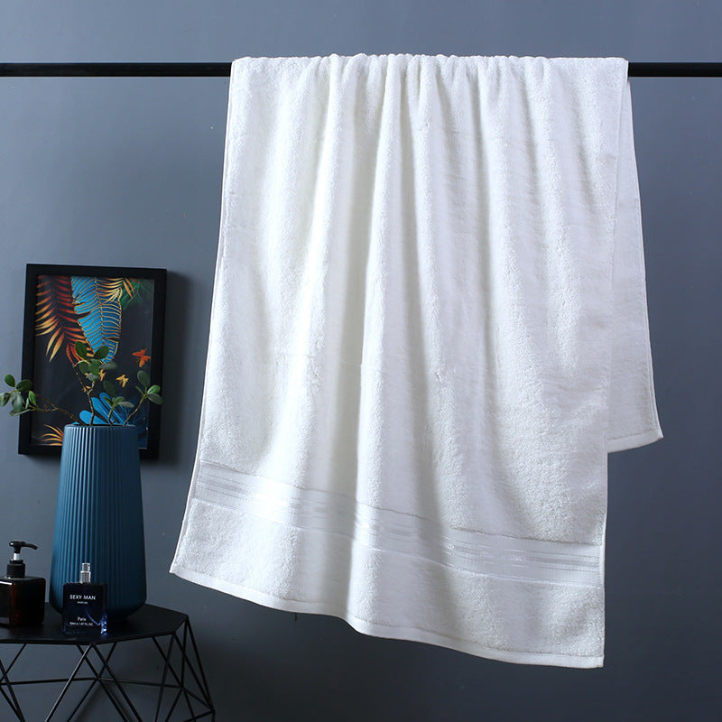 Pure Color Thick Cotton Bath Towel Set Towel Set - Increased Pure Cotton Beach Towel Beauty Salon Bath Towel