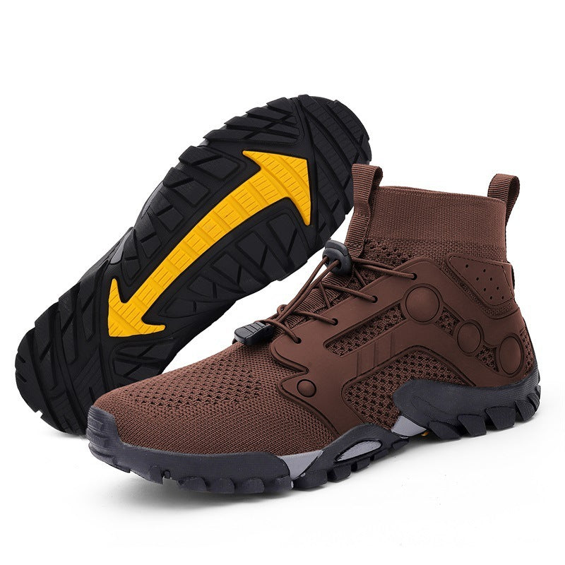 Outdoor Large Sized Hiking Shoes - Men's Lightweight High-top