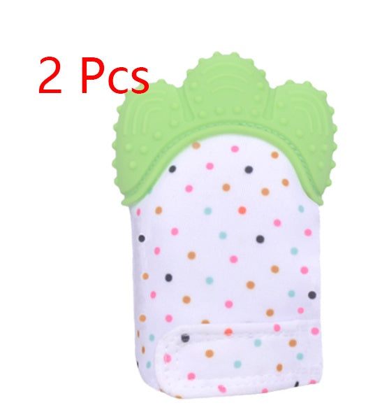 Baby Teether Anti-Bite Silicone Molar Gloves -  children's sound toys