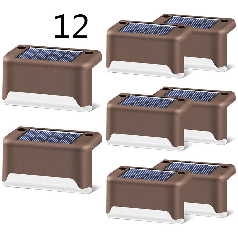 New Upgrade Waterproof LED Solar Fence Lamp - Solar Deck Lights Solar Step Light Outdoor For Patio Stairs Garden Pathway Step Yard