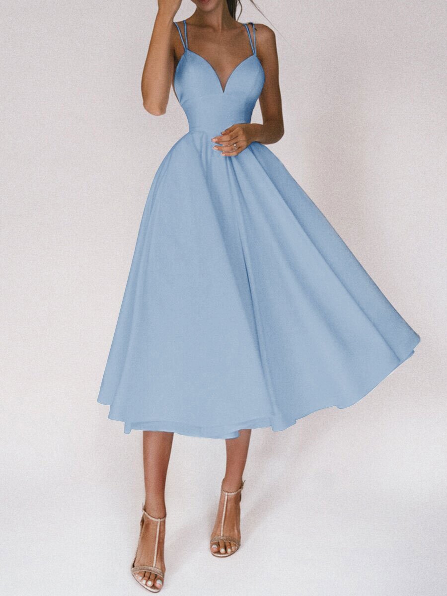 Sexy V-neck Suspender Dress - Summer Fashion A-Line Long Dresses For Women