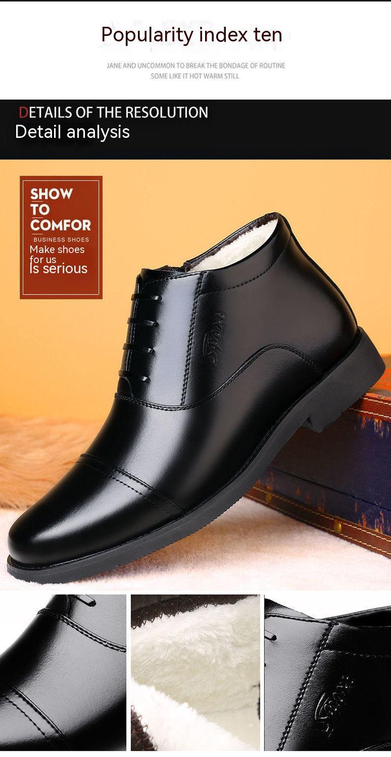 Winter Real Leather With Fleece Lining - Men's Cotton Shoes