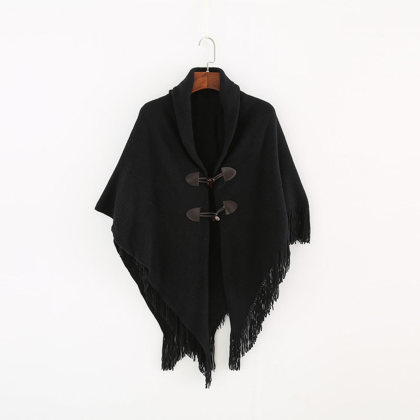 Winter Loose Kimono Cardigan  Shawl - Women Long Sleeveless Hat Poncho Solid Color Magic Shawl Knitted Sweater
