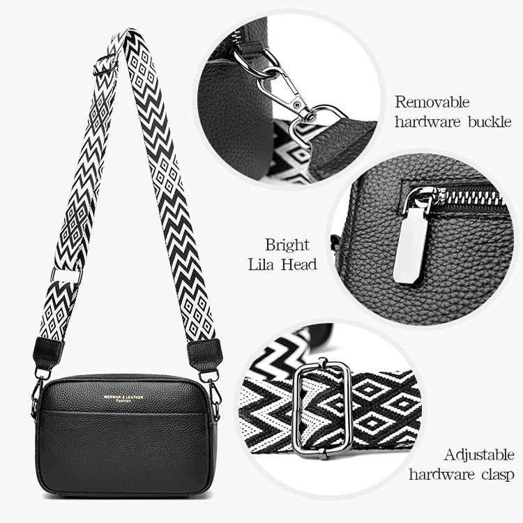 Fashion Shoulder Crossbody Bags With Rhombus Embroidered Wide Shoulder Strap - Cute Small Square Bag Women