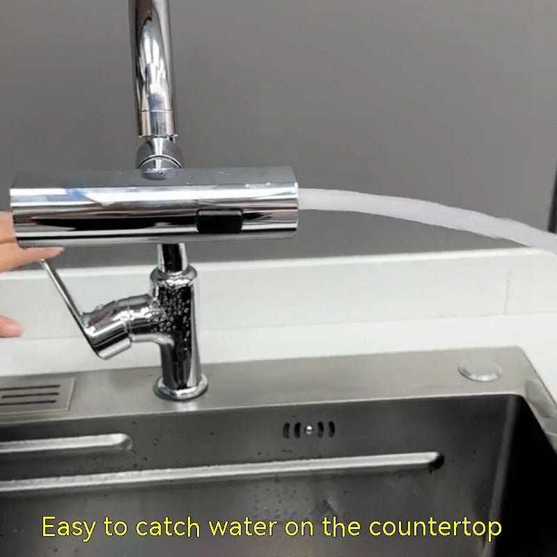 Waterfall Outlet Splash Kitchen Faucet - Proof Universal Rotating Bubbler Multifunctional Water Nozzle Extension Kitchen Gadgets