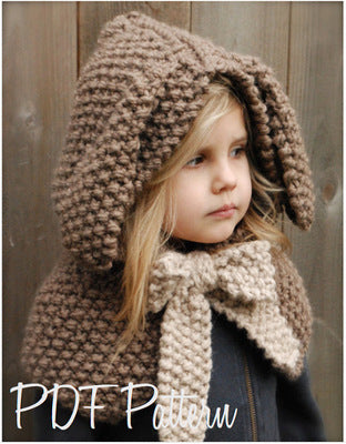 Handmade Kids Winter Hats - Wrap Bear Scarf Caps