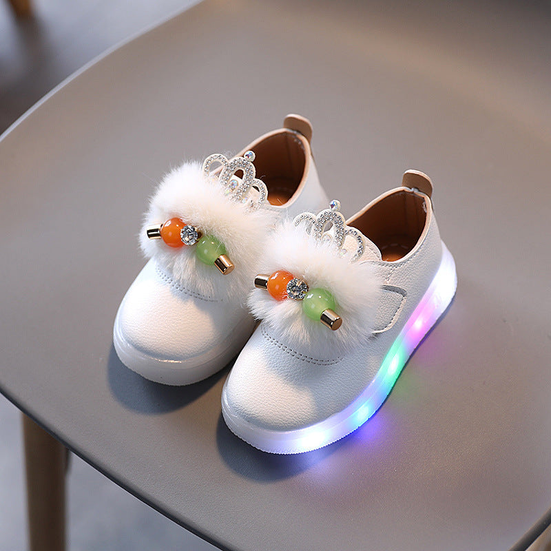 Flashing Light Kids Board Shoes Soft Sole
