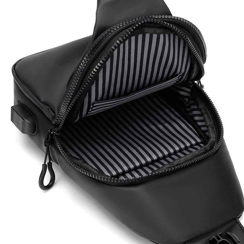 Black Sling Crossbody Backpack - Shoulder Bag For Men