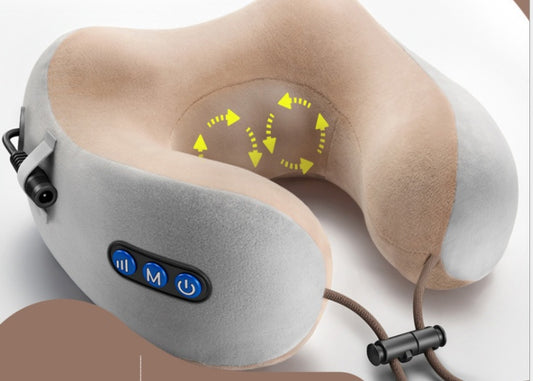 Gold U-type Massage Pillow - Multi-function Shoulder Cervical Car Neck Guard