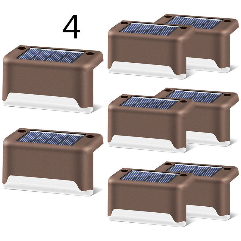 New Upgrade Waterproof LED Solar Fence Lamp - Solar Deck Lights Solar Step Light Outdoor For Patio Stairs Garden Pathway Step Yard