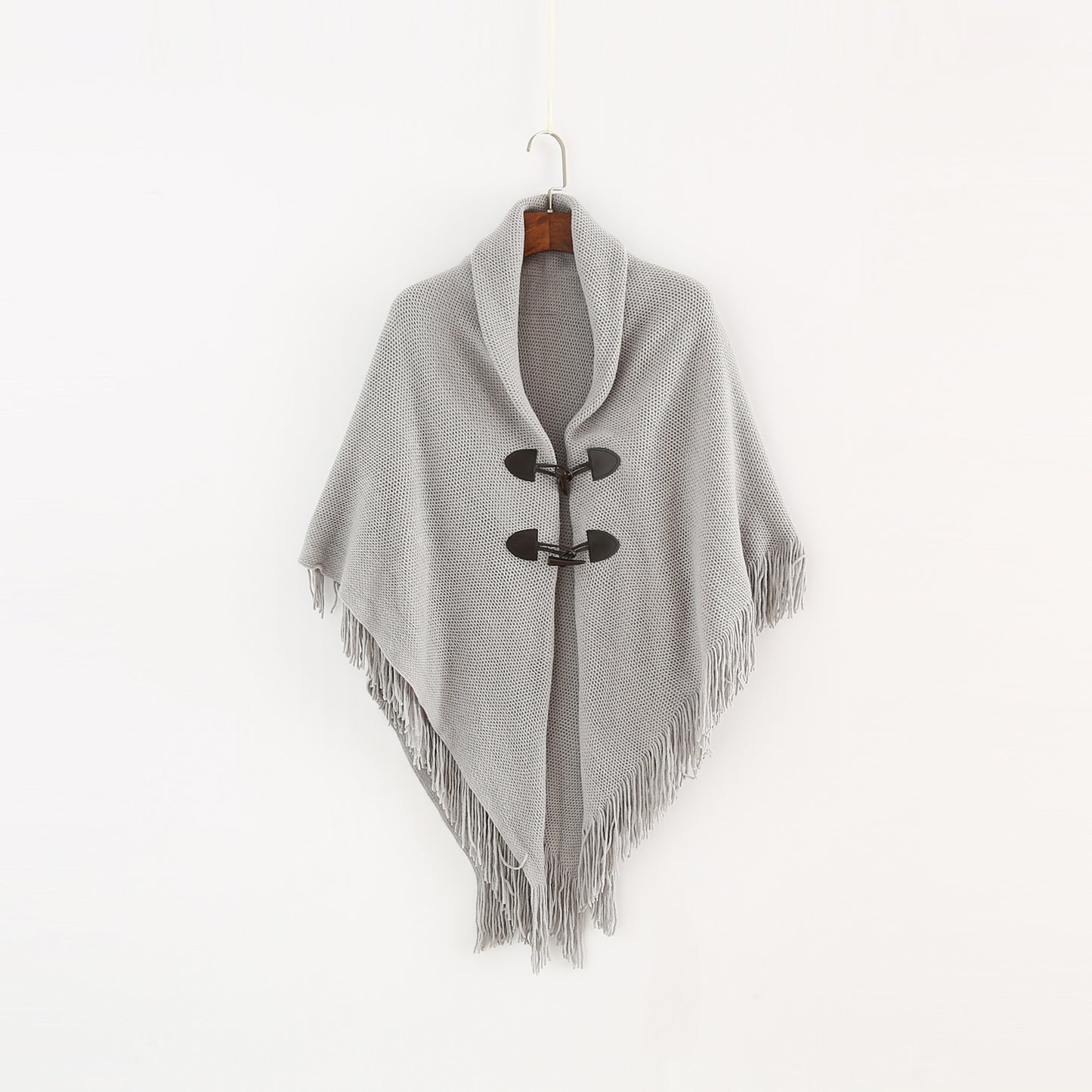 Winter Loose Kimono Cardigan  Shawl - Women Long Sleeveless Hat Poncho Solid Color Magic Shawl Knitted Sweater
