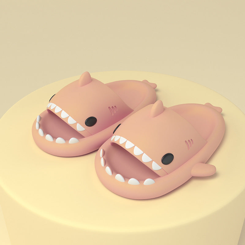Adult's Slippers Indoor - Outdoor Funny Shark Cartoon