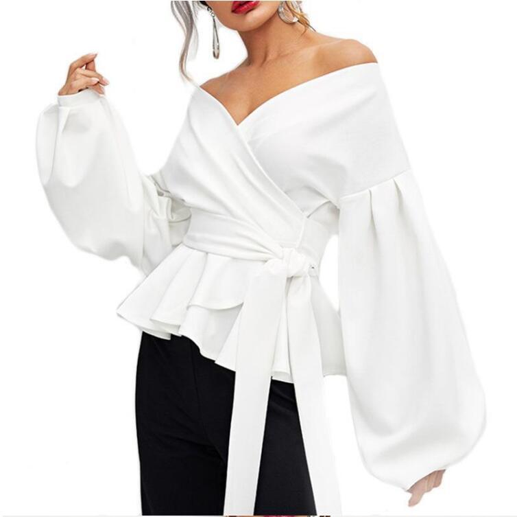 Women Sexy Shirts Bowknot Shirt