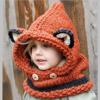 Handmade Kids Winter Hats - Wrap Bear Scarf Caps