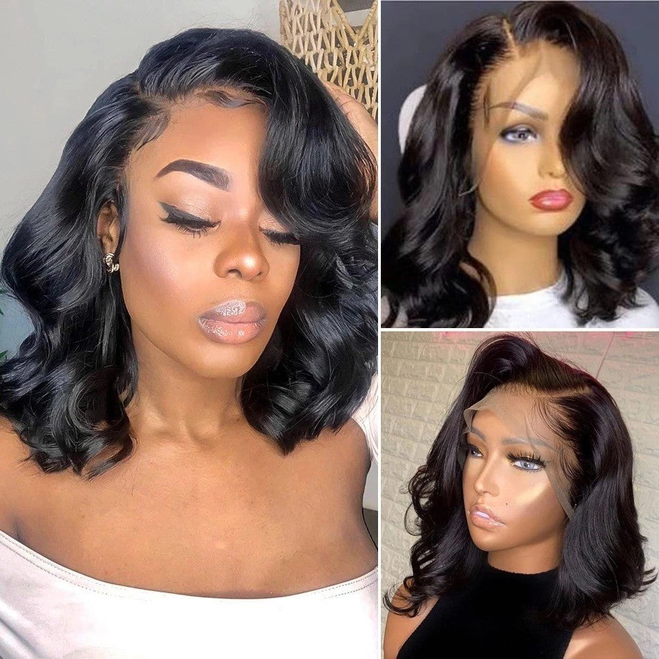 European And American Ladies Wig Black Lace