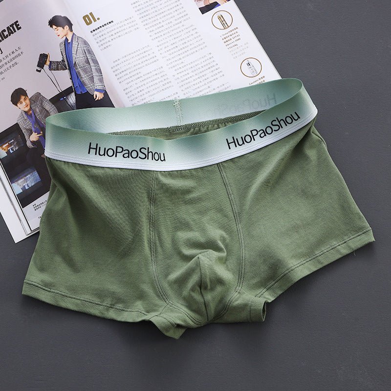 Solid Color Men's Boxer - Men Panties Cotton Underpants Boxers
