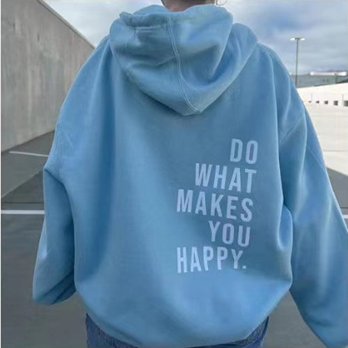 Loose Print Sport Hoodie Sweatshirt - Hooded Clothing