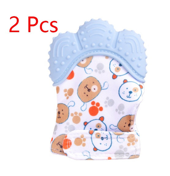 Baby Teether Anti-Bite Silicone Molar Gloves -  children's sound toys