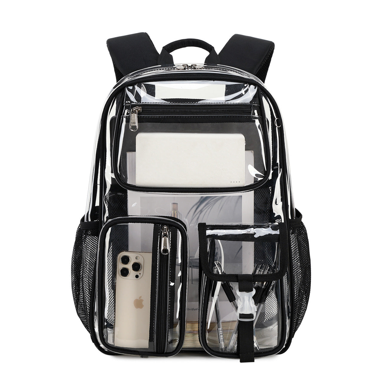 Transparent Jelly Pack - Middle School Student Schoolbag, Large Capacity Backpack