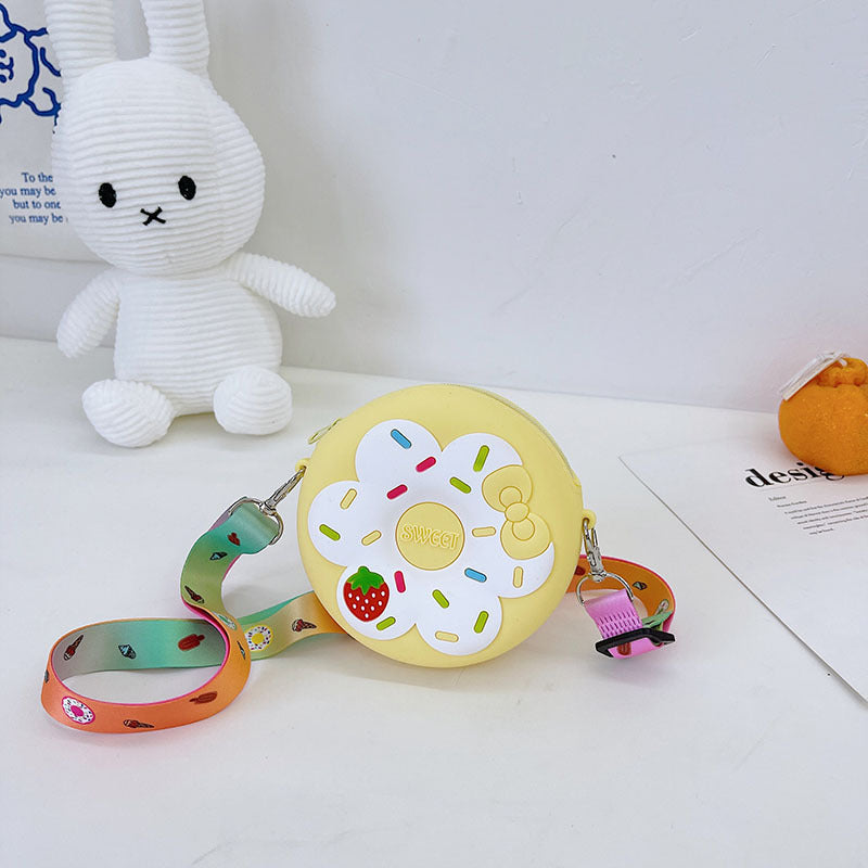 Silicone Portable Crossbody Bags - Fruit Donut Shoulder Bag