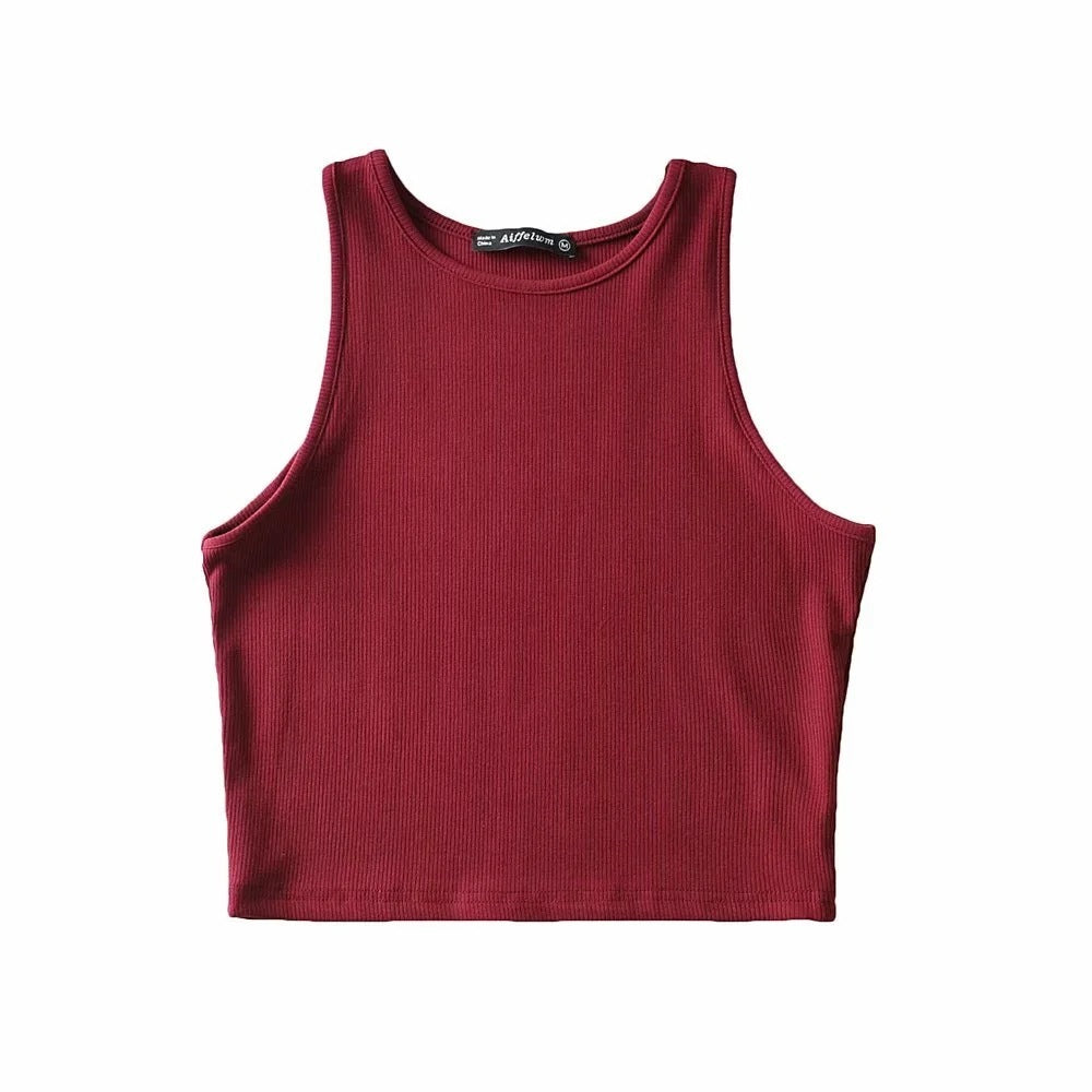 Solid Color Fitness Sports Jersey Tank Top - Camisole Top