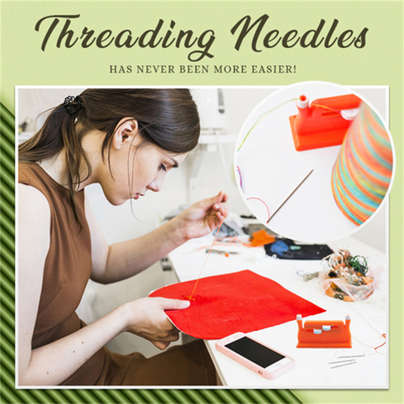 Auto Needle Threader – Double-Headed Thread Device for Hand & Machine Sewing | Perfect for Elders & DIY Crafters - JumoShop