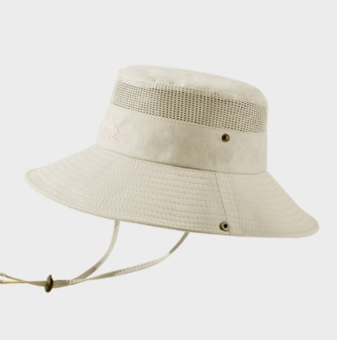 Solid Color Big Brim Sun Hat - Outdoor Mountaineering Protection