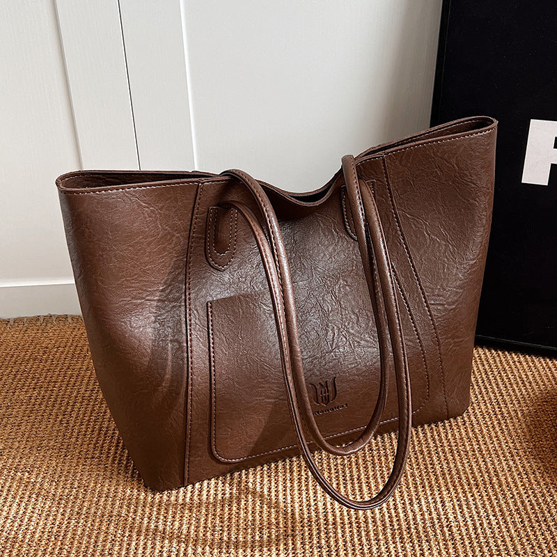 Casual Retro Shoulder Bag - Commuter Tote