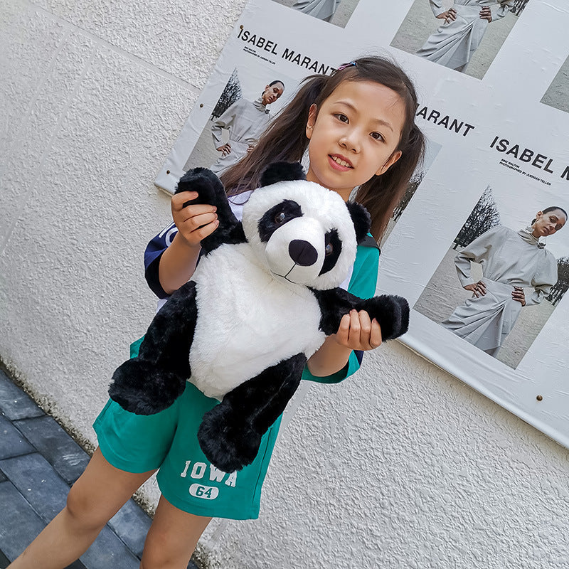 Cute Panda Small Backpack - Fashion Boys And Girls Cartoon Plush Bag
