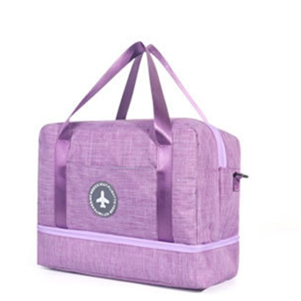 Dry And Wet Separation Travel Bag - Tourism Fitness Storage Pouch Women's Clothes Shoes Daily Necessities Duffle Package Supplies