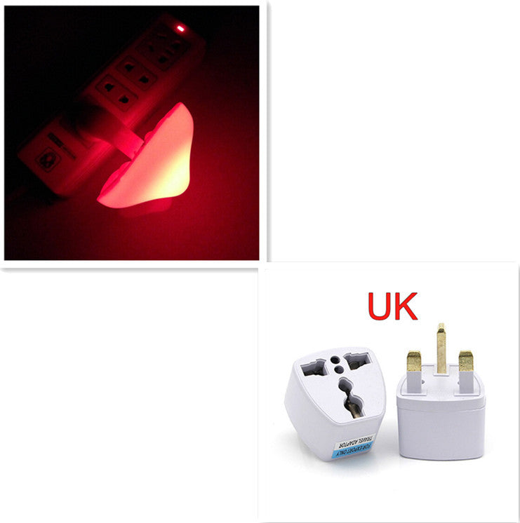LED Night Light Mushroom Wall Socket Lamp - EU US Plug Warm White Light-control Sensor Bedroom Light Home Decoration