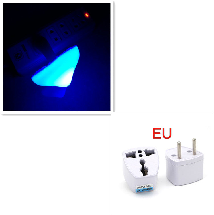 LED Night Light Mushroom Wall Socket Lamp - EU US Plug Warm White Light-control Sensor Bedroom Light Home Decoration