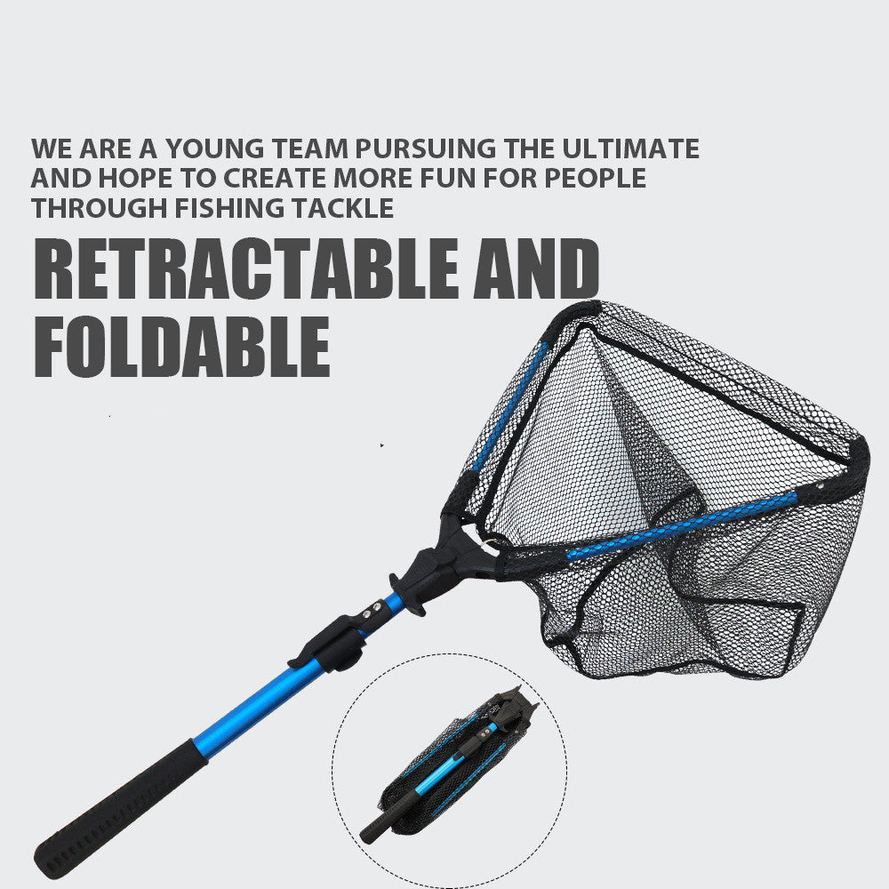 Aluminum Alloy Retractable Triangle Folding Hand Net - Lure Fishing Net