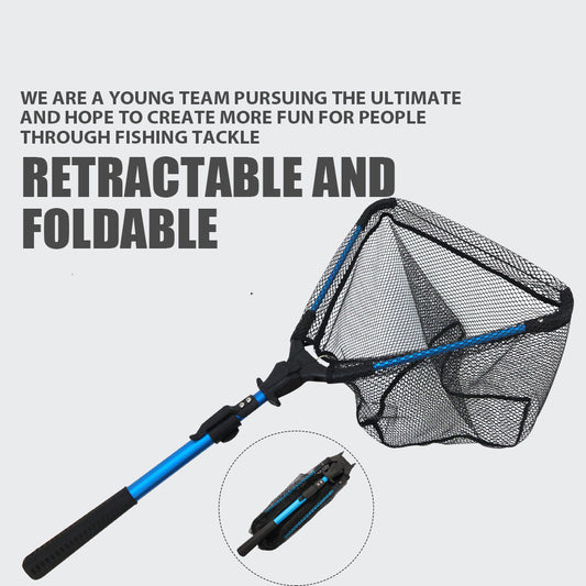 Aluminum Alloy Retractable Triangle Folding Hand Net - Lure Fishing Net
