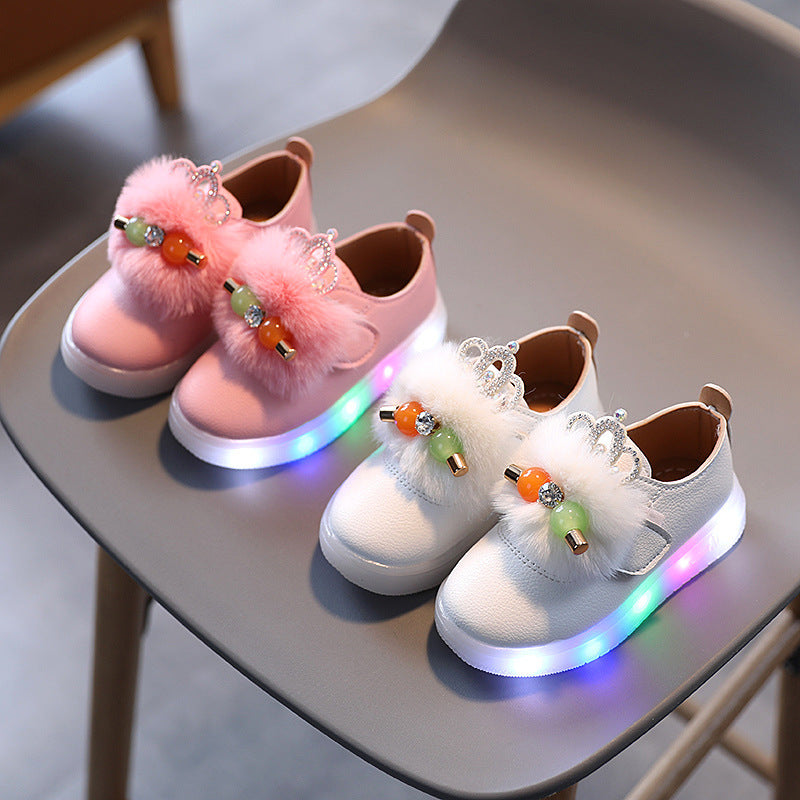 Flashing Light Kids Board Shoes Soft Sole