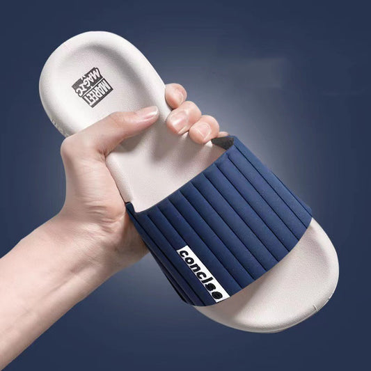 Soft Bathroom Slippers - Men Non Slip House Dorm Shoes