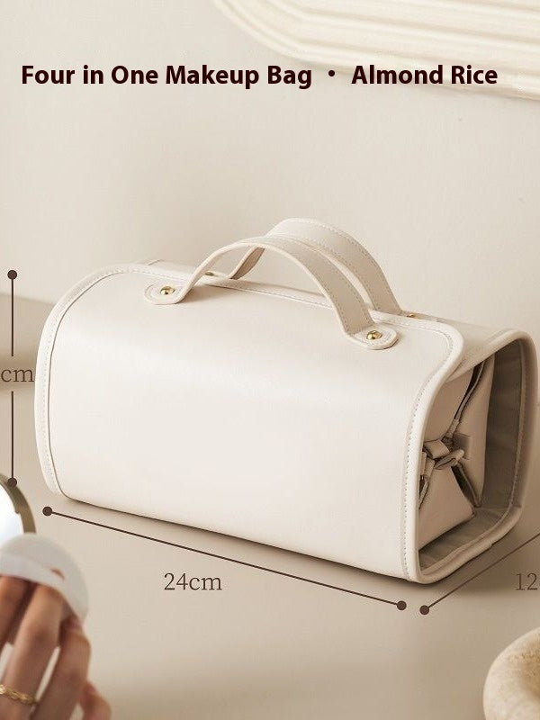 New Folding Cosmetic Bag - Large Capacity Portable Handbag, Waterproof Travel Storage Washing Bag For Women