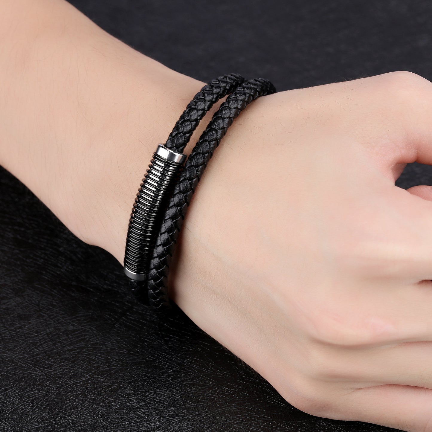 Vintage Cowhide Double Bracelet