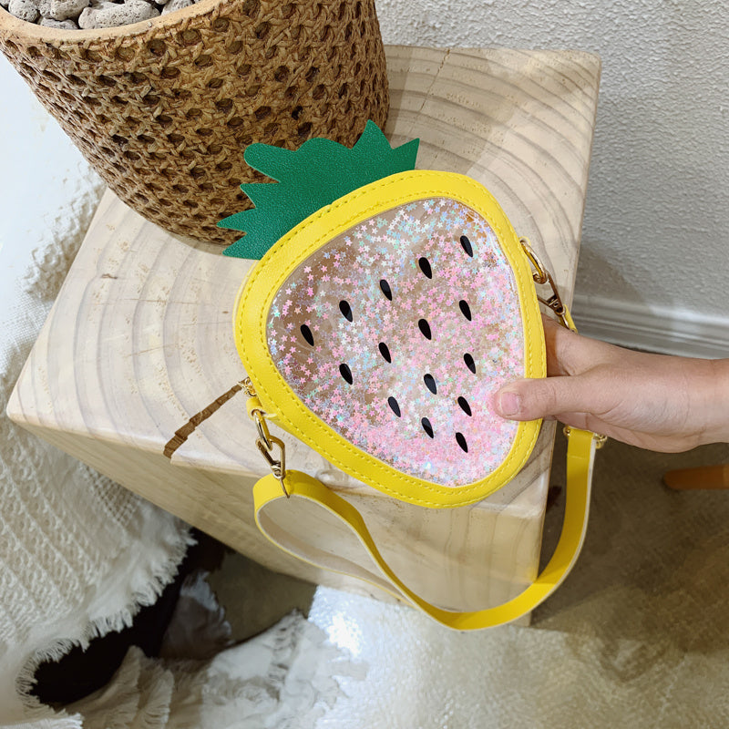 Summer Children's Shoulder Bag - Pineapple / Strawberry One Shoulder Jelly Bag