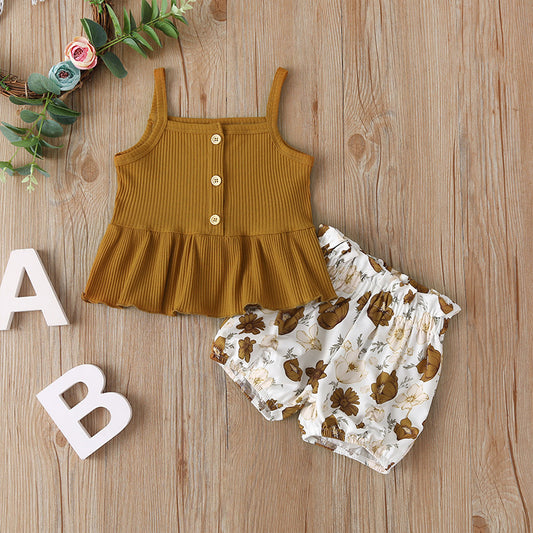 ☀️ Girls Summer Clothing Set – Printed Sleeveless Tank Top + Shorts 2-Piece Outfit! Girls Summer Clothes, Kids 2 Piece Outfit, Toddler Girl Set, Summer Tank Top, Girls Shorts Set, Baby Girl Clothing, Kids Summer Wear - JumoShop
