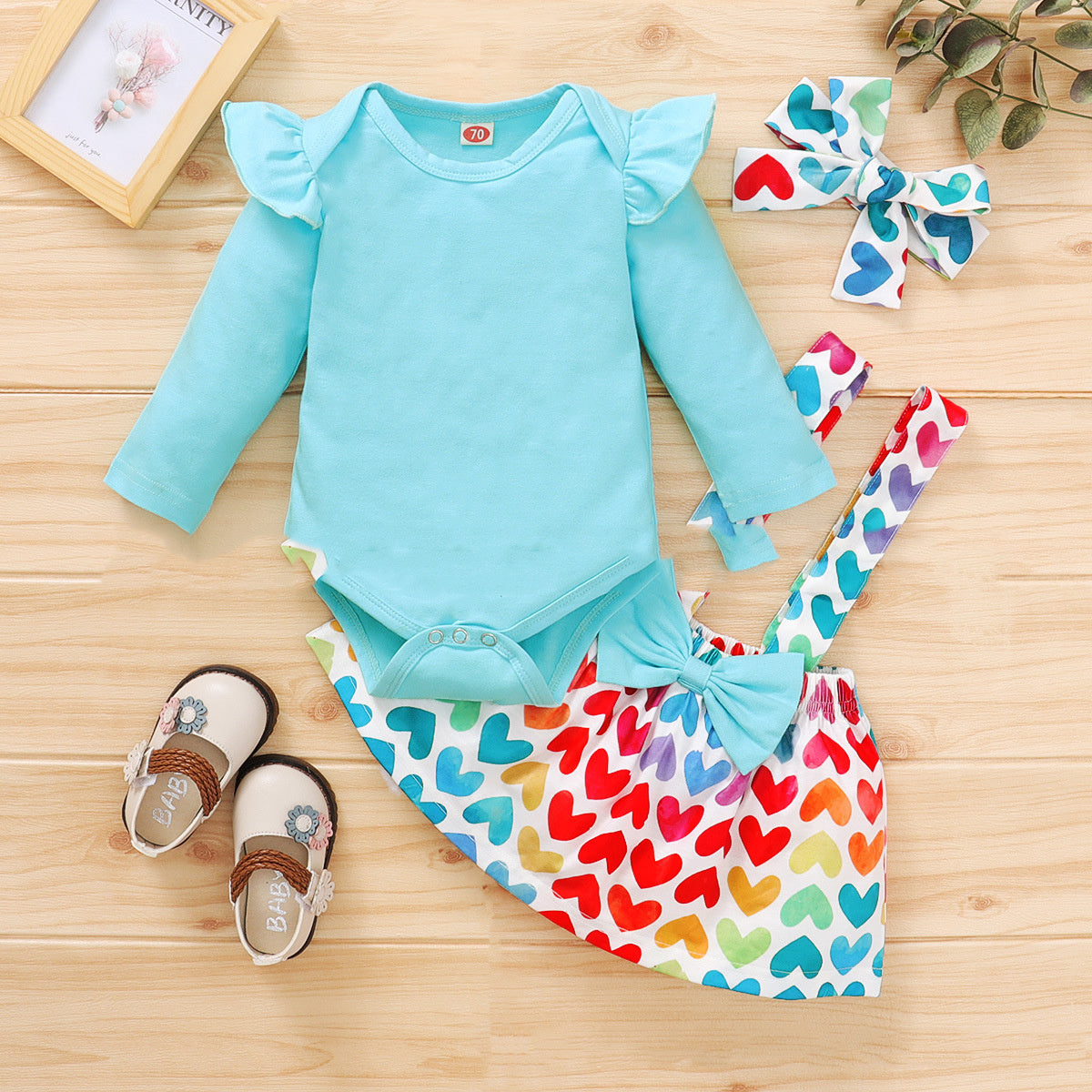 Children's 2 Piece Long Sleeve Top & Suspender Skirt -Clothing For Babies And Toddlers