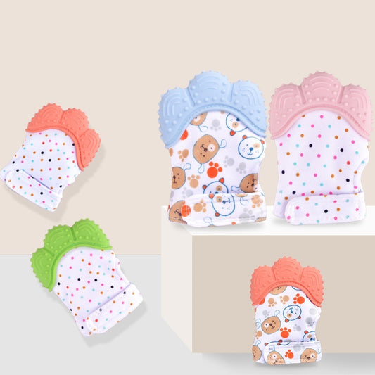 Baby Teether Anti-Bite Silicone Molar Gloves -  children's sound toys