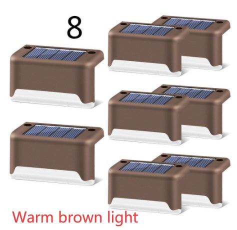 New Upgrade Waterproof LED Solar Fence Lamp - Solar Deck Lights Solar Step Light Outdoor For Patio Stairs Garden Pathway Step Yard
