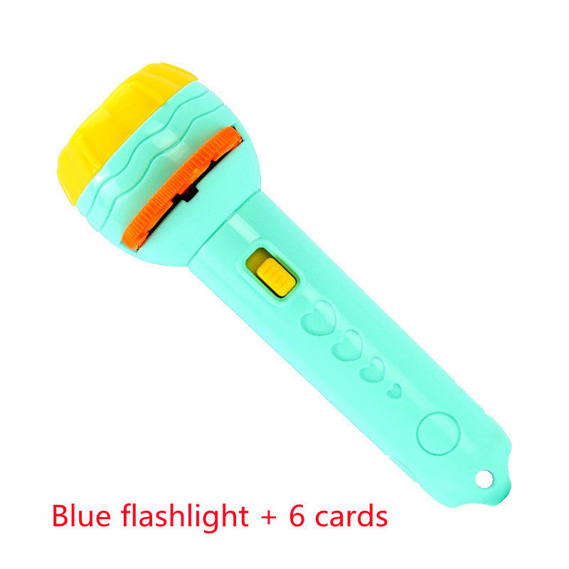 Cartoon Projection Flashlight - 80 Patterns Creative Children Flashlight Toy Projector Baby Toys Bedtime Story Book