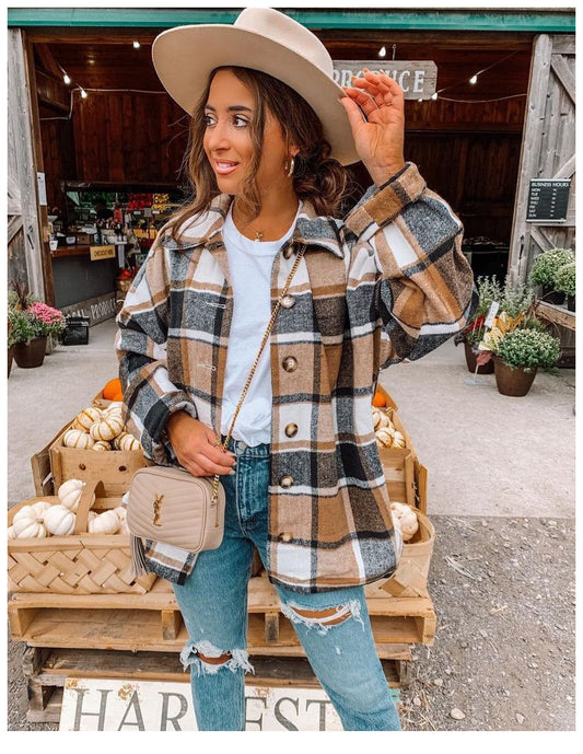 New Fashion Big Plaid Shirt