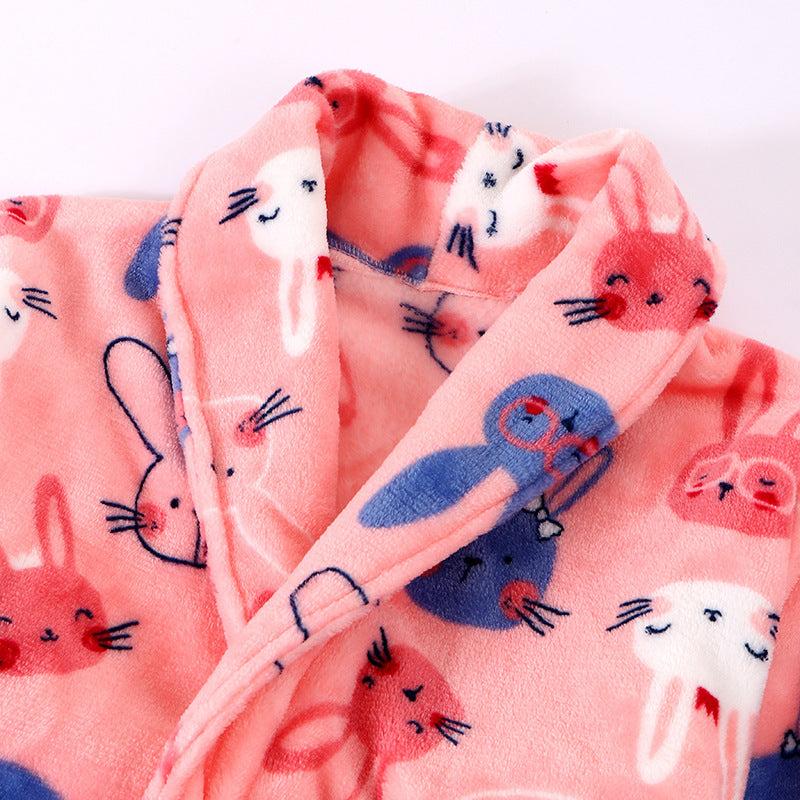 Children's Autumn And Winter Flannel Robes