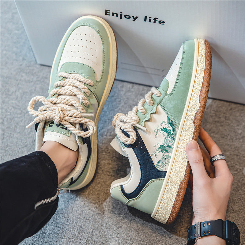 Lace-up Casual Shoes - Men Soft Thick Sole