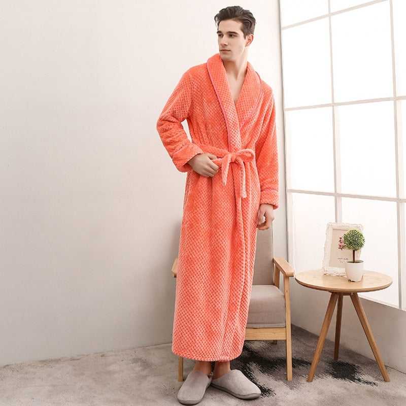 Thick Waist Velvet Bathrobe