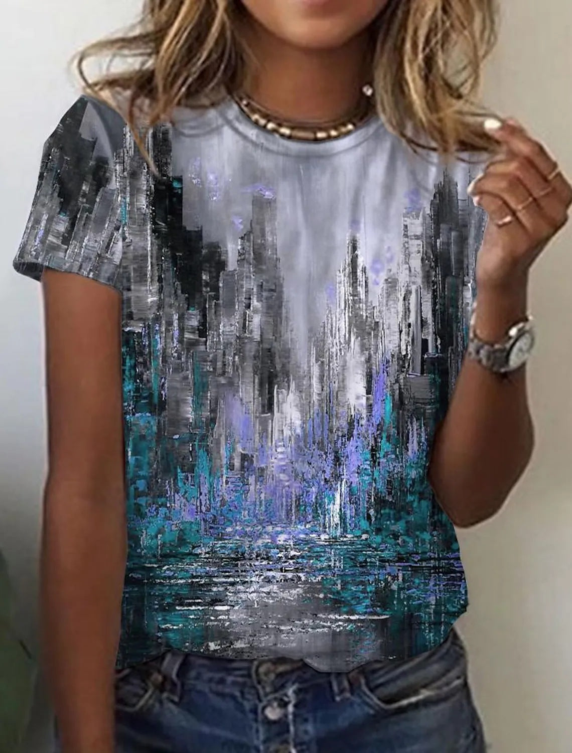 Retro Print Short Sleeves