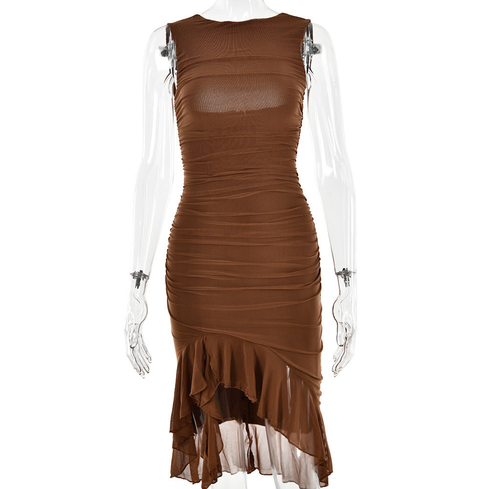 Summer Slim Skinny Sleeveless Dress - Fashion Party Club Dresses
